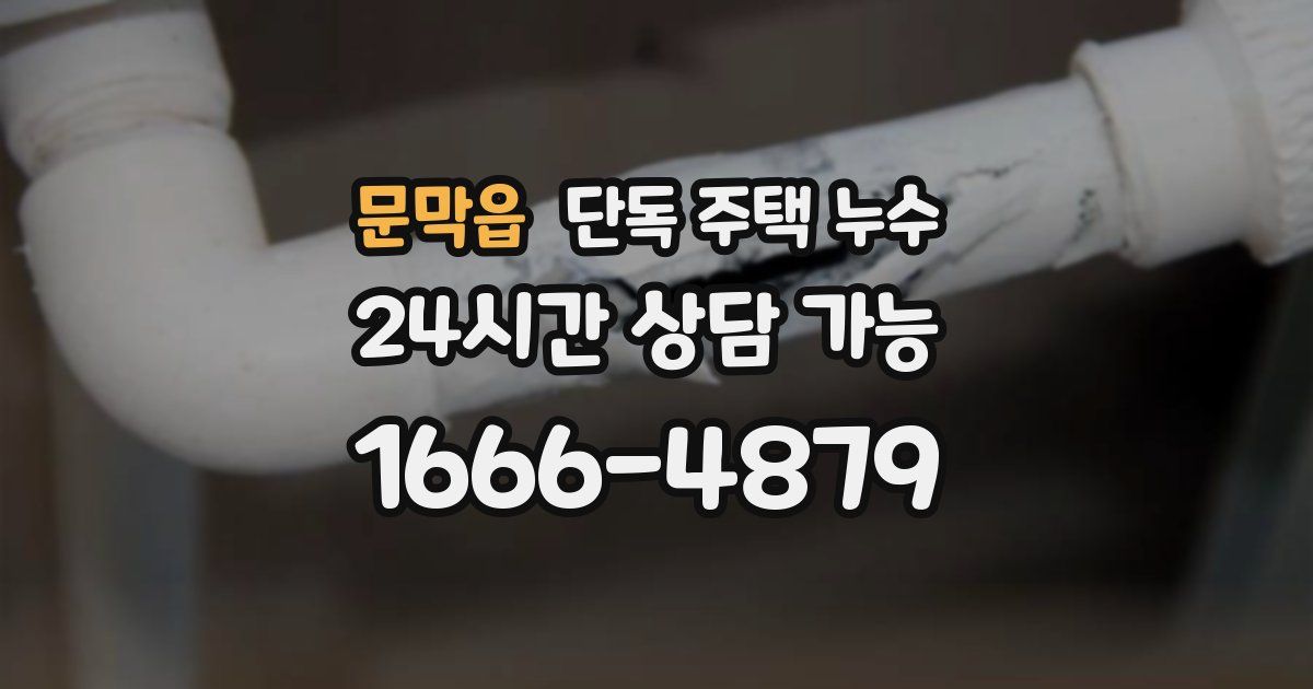 문막읍 단독 주택 누수