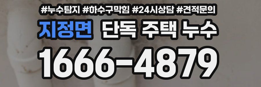 지정면 단독 주택 누수