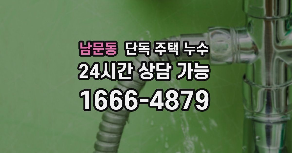 남문동 단독 주택 누수