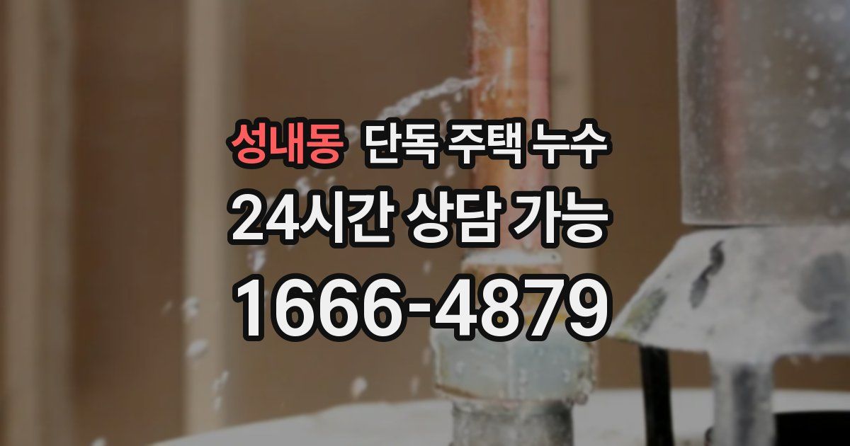 성내동 단독 주택 누수