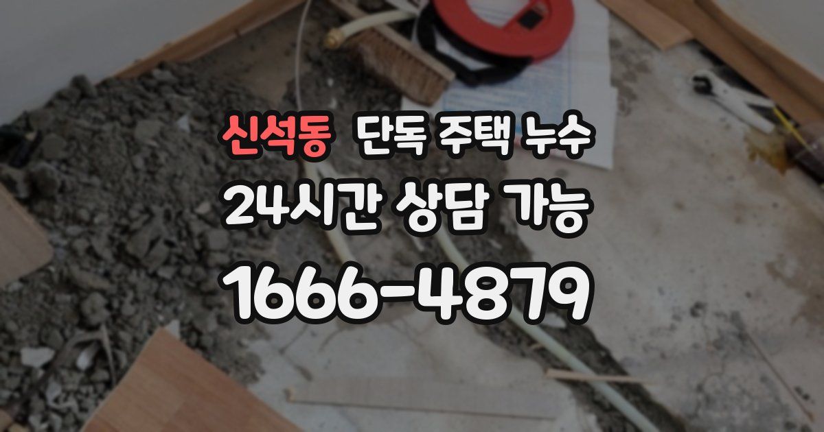 신석동 단독 주택 누수
