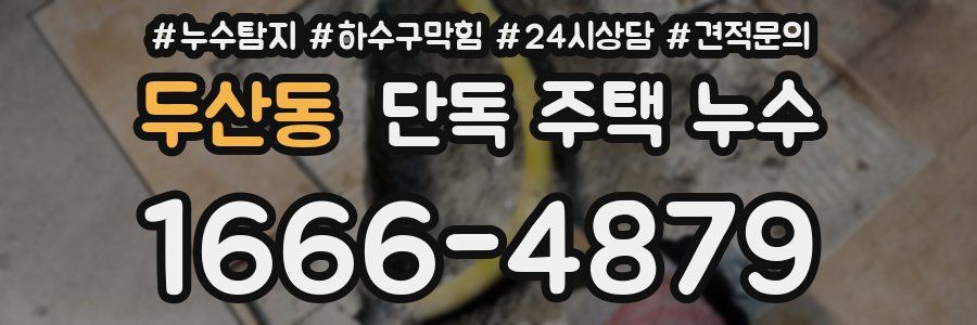 두산동 단독 주택 누수