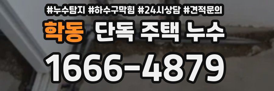 학동 단독 주택 누수