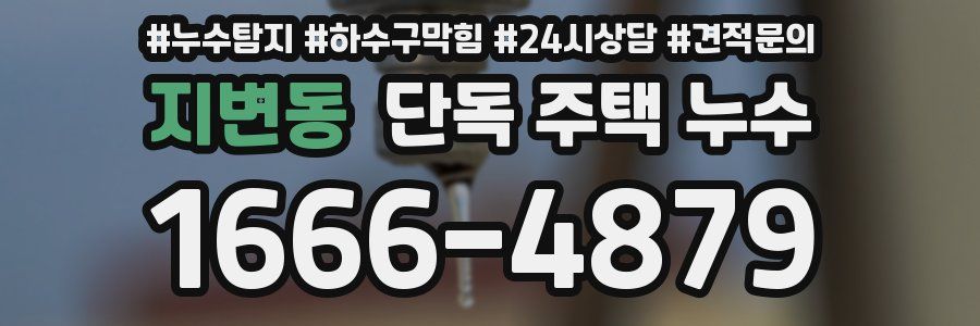 지변동 단독 주택 누수