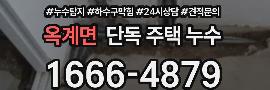 옥계면 단독 주택 누수