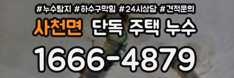 사천면 단독 주택 누수