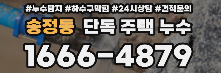 송정동 단독 주택 누수