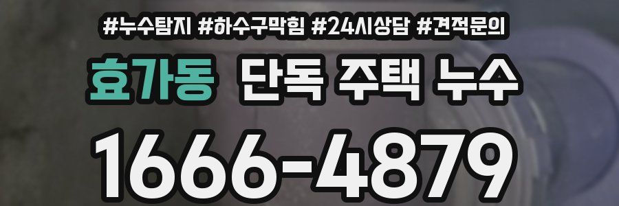 효가동 단독 주택 누수