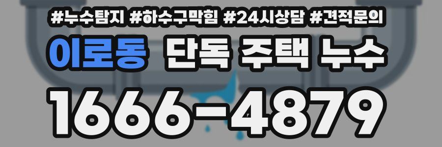 이로동 단독 주택 누수