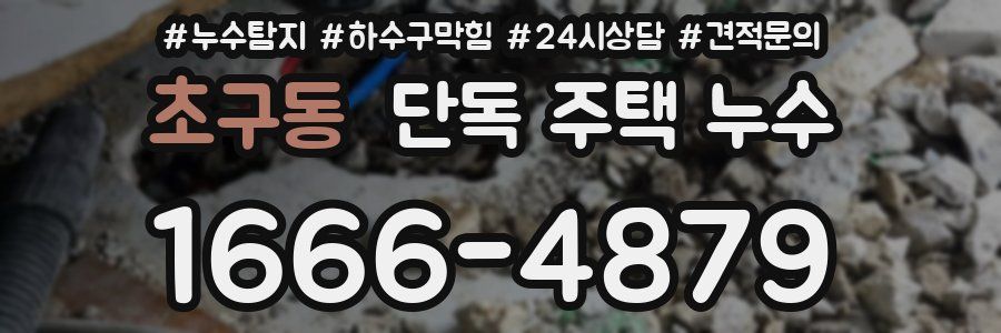 초구동 단독 주택 누수