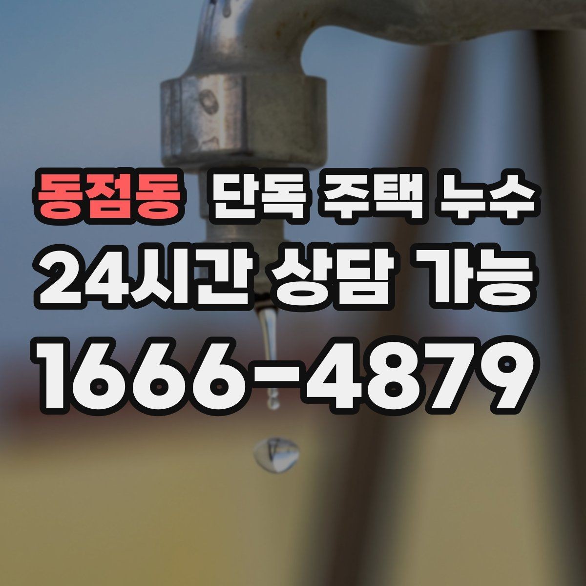 동점동 단독 주택 누수 주방 싱크대 아래 물 고임 원인 찾기