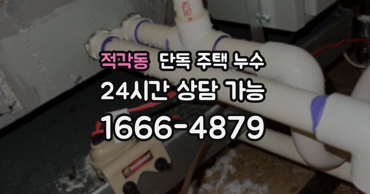 적각동 단독 주택 누수