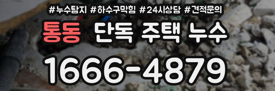 통동 단독 주택 누수