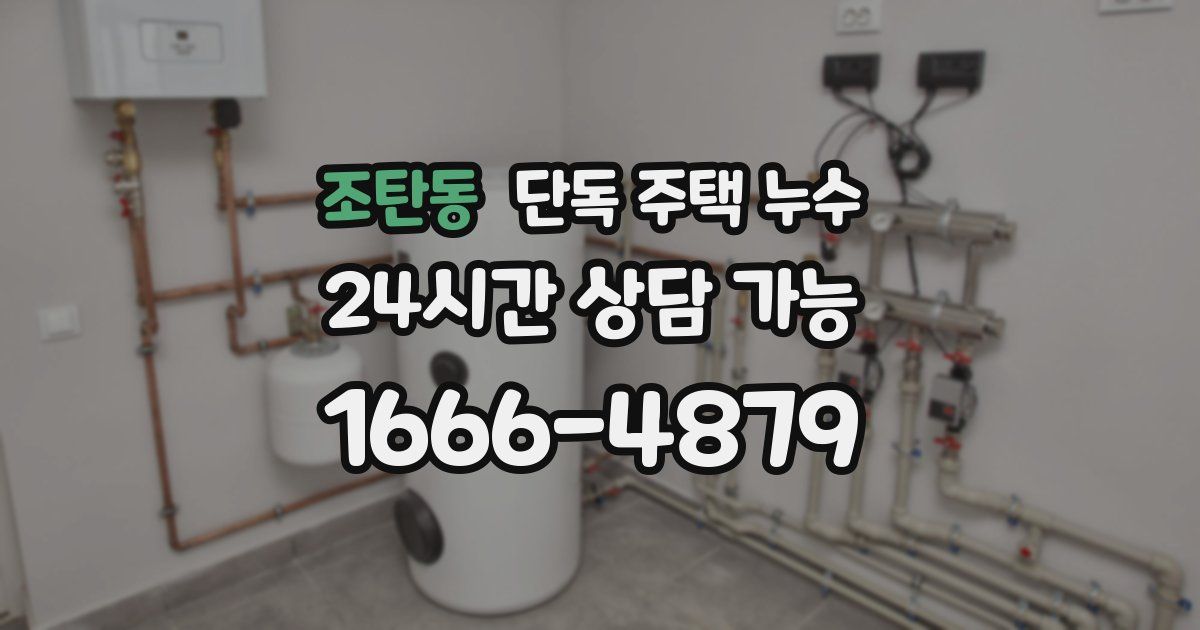 조탄동 단독 주택 누수