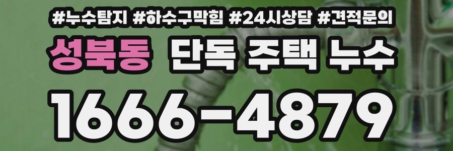 성북동 단독 주택 누수