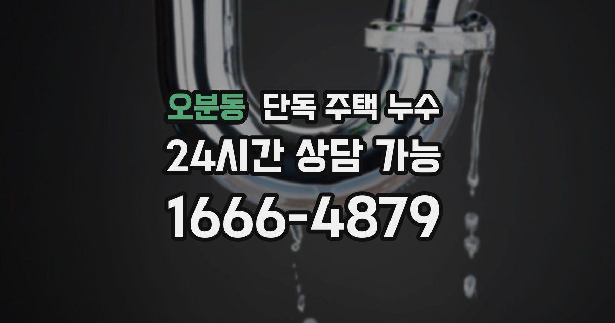 오분동 단독 주택 누수
