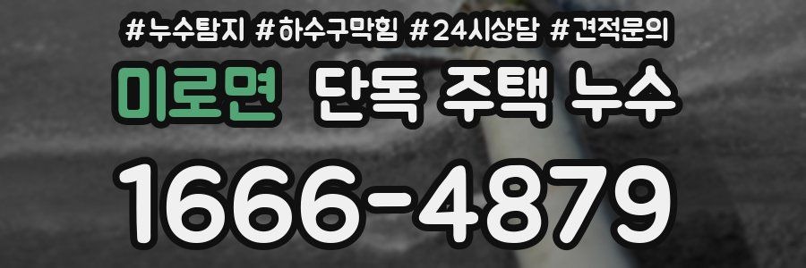 미로면 단독 주택 누수