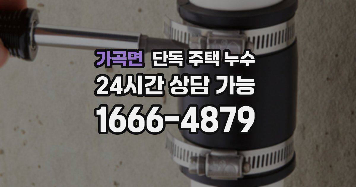 가곡면 단독 주택 누수