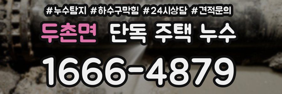 두촌면 단독 주택 누수