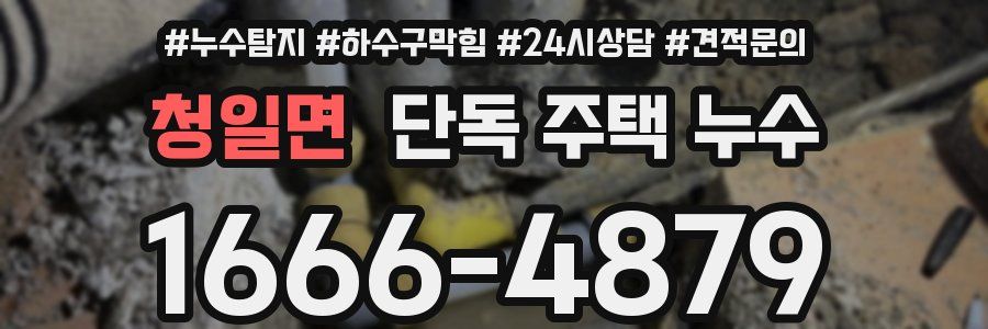 청일면 단독 주택 누수