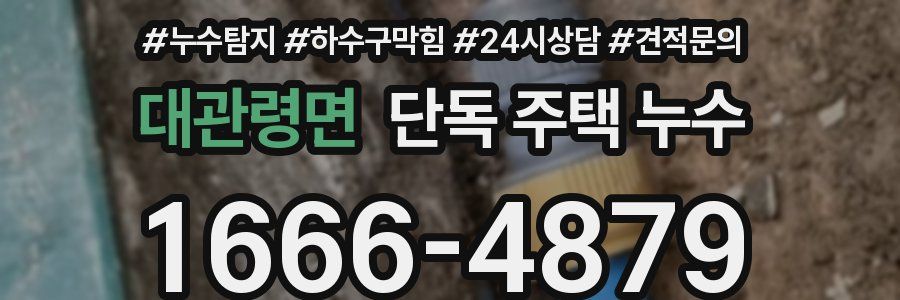 대관령면 단독 주택 누수
