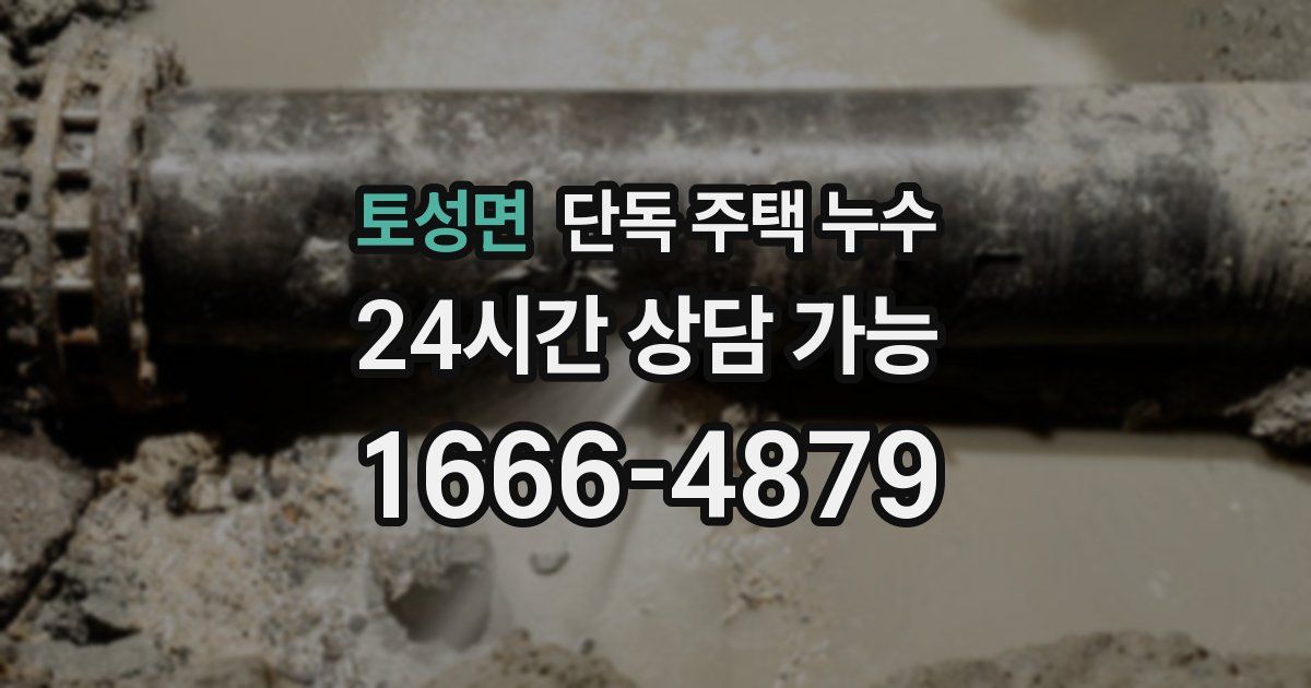 토성면 단독 주택 누수