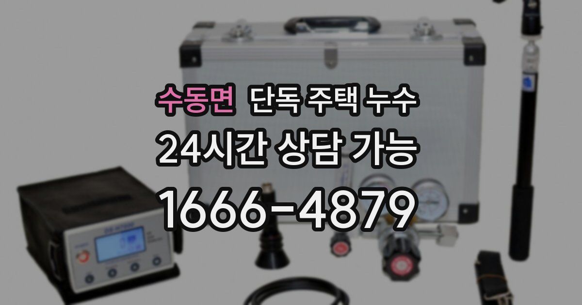 수동면 단독 주택 누수