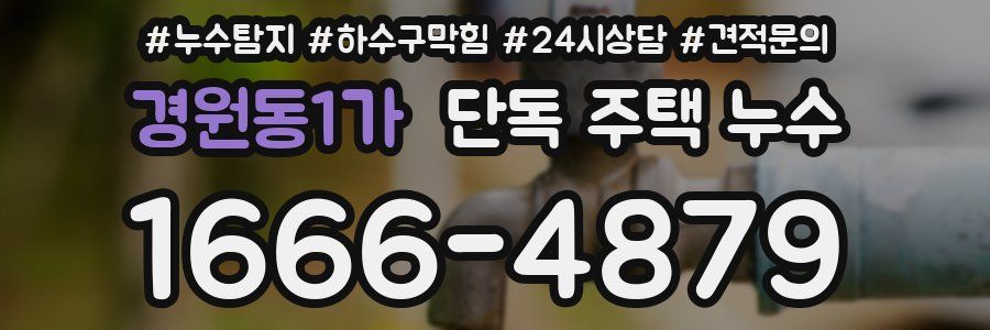 경원동1가 단독 주택 누수