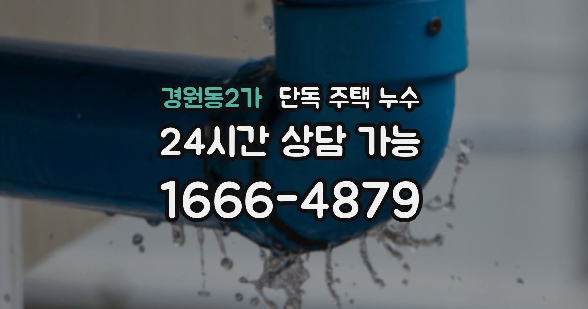 경원동2가 단독 주택 누수