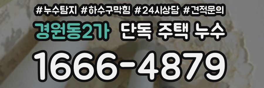 경원동2가 단독 주택 누수
