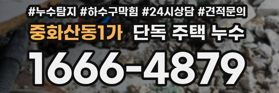 중화산동1가 단독 주택 누수
