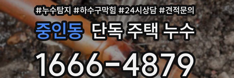 중인동 단독 주택 누수