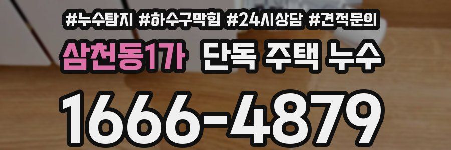 삼천동1가 단독 주택 누수