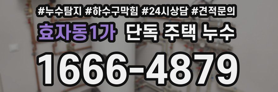 효자동1가 단독 주택 누수