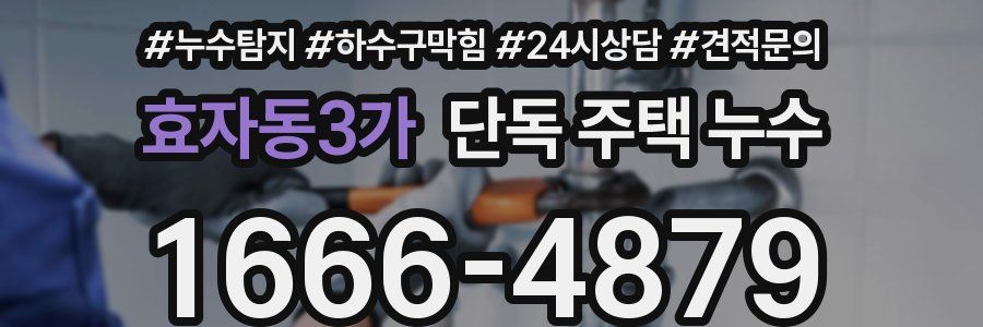 효자동3가 단독 주택 누수