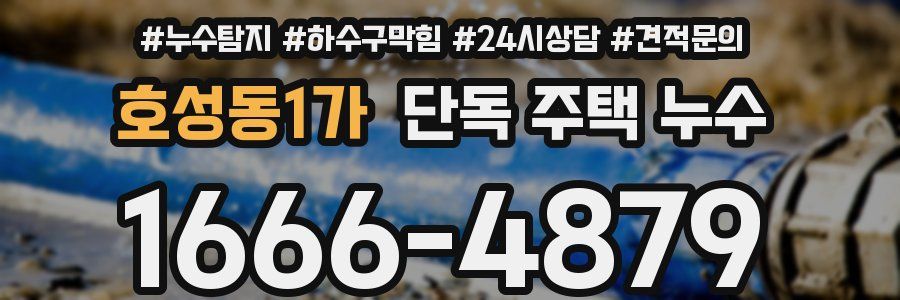 호성동1가 단독 주택 누수