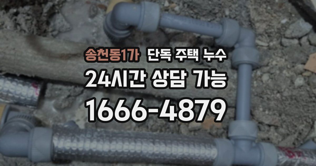 송천동1가 단독 주택 누수