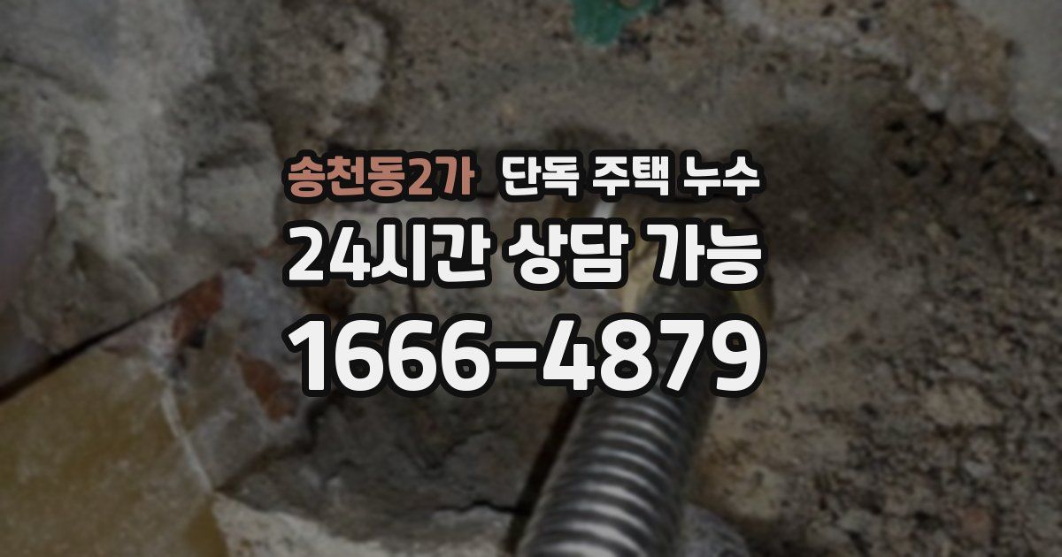 송천동2가 단독 주택 누수