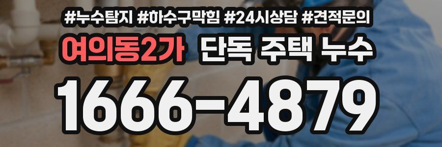 여의동2가 단독 주택 누수