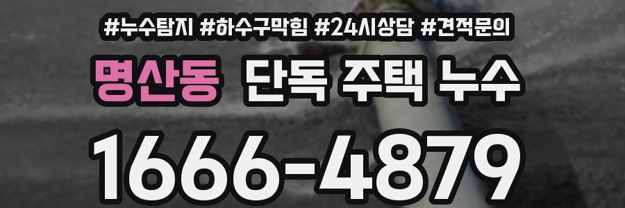 명산동 단독 주택 누수