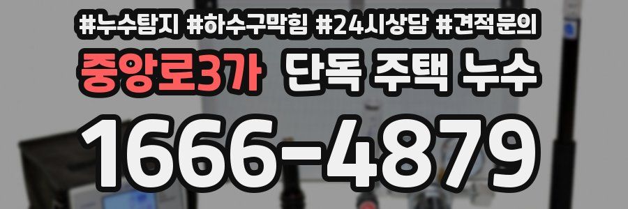 중앙로3가 단독 주택 누수