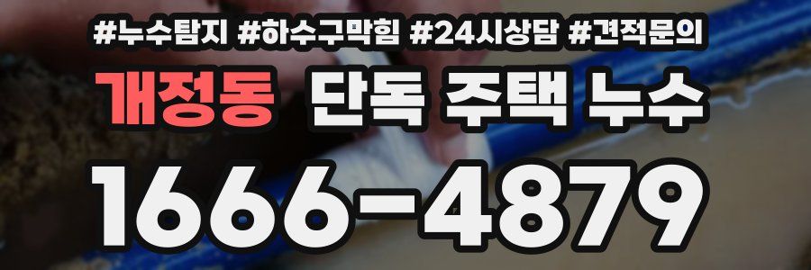 개정동 단독 주택 누수