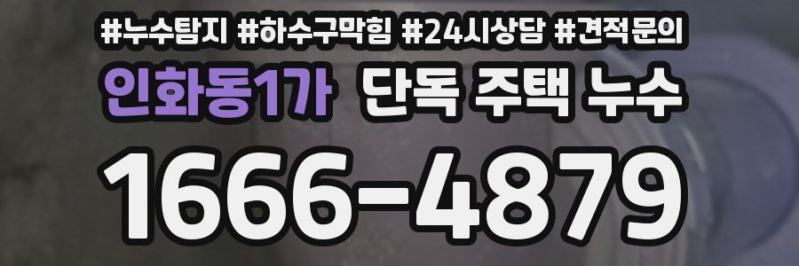 인화동1가 단독 주택 누수