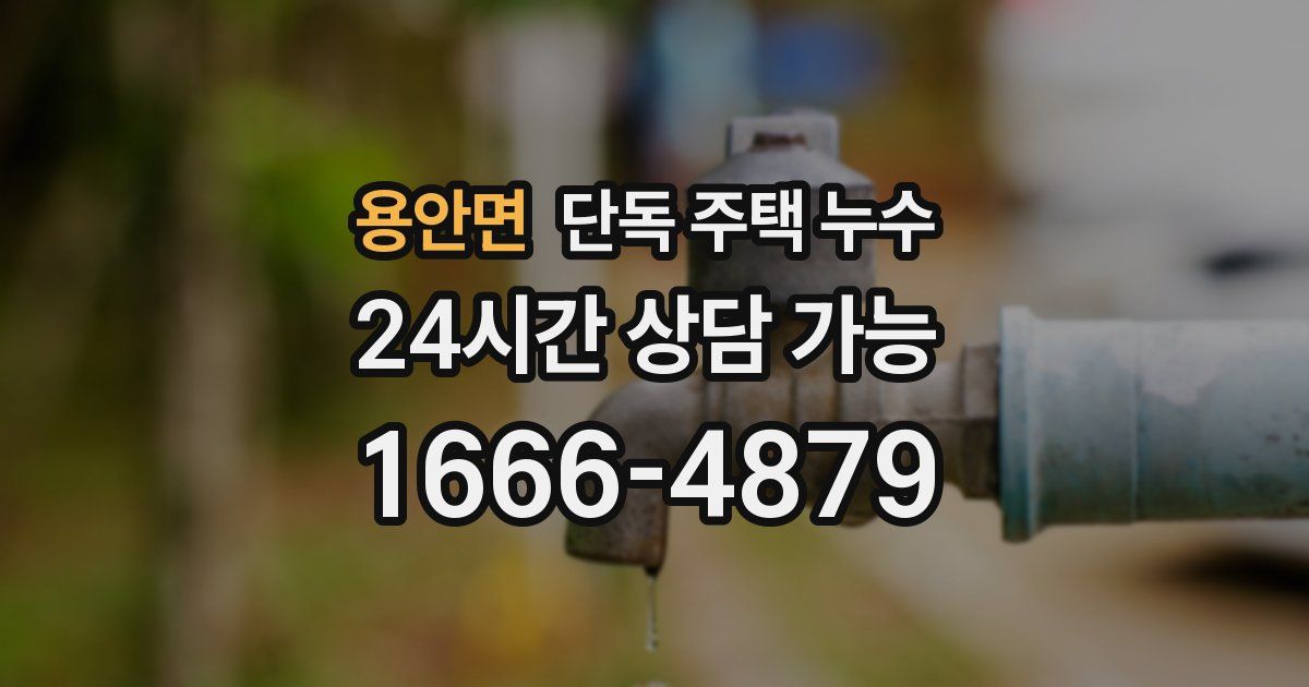 용안면 단독 주택 누수