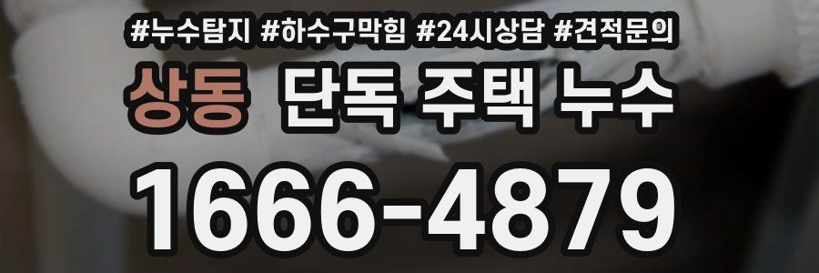 상동 단독 주택 누수