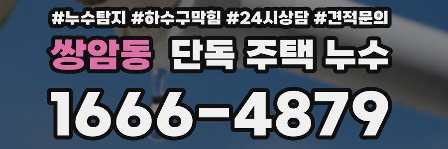 쌍암동 단독 주택 누수