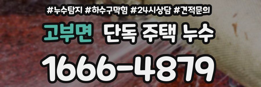 고부면 단독 주택 누수