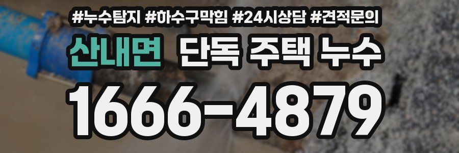 산내면 단독 주택 누수