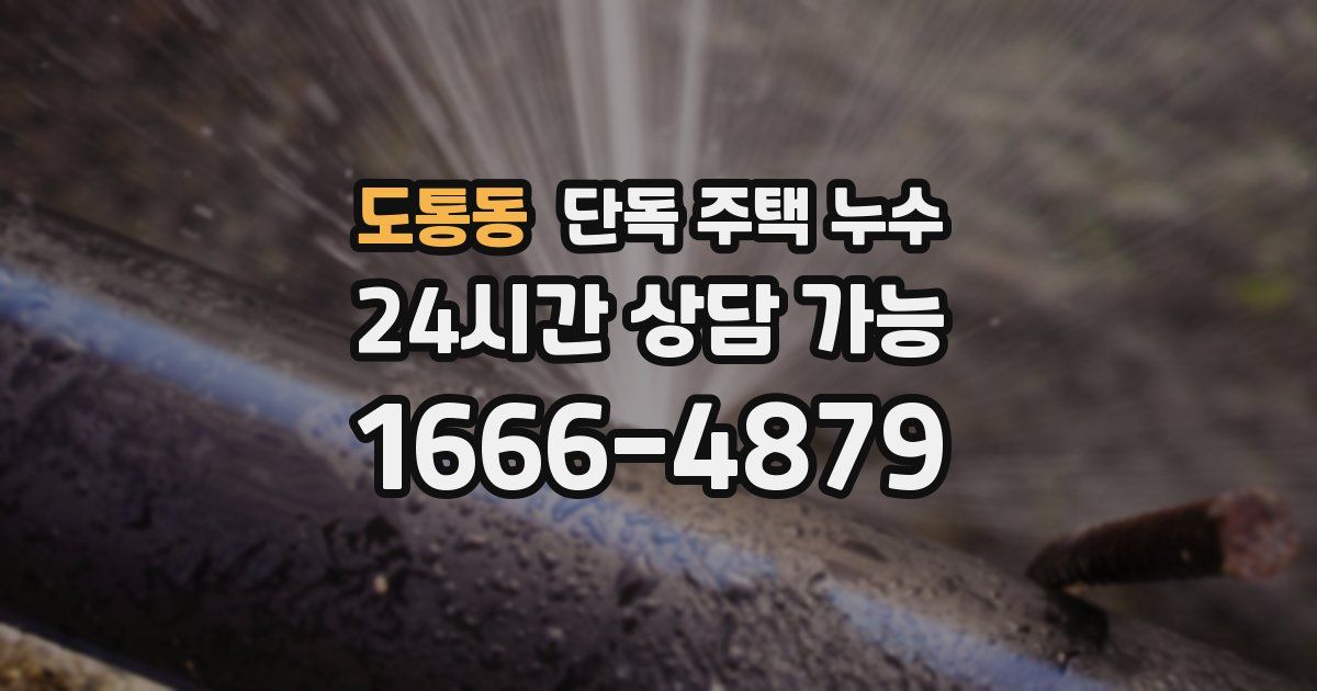 도통동 단독 주택 누수