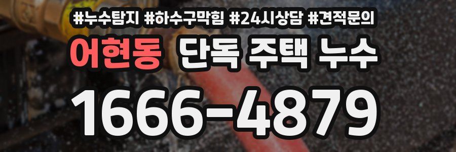 어현동 단독 주택 누수